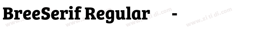 BreeSerif Regular 常规字体转换